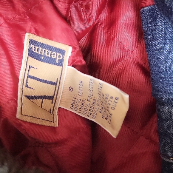 Vintage Ann Taylor denim Zip Faux Fur jacket - Picture 5 of 5